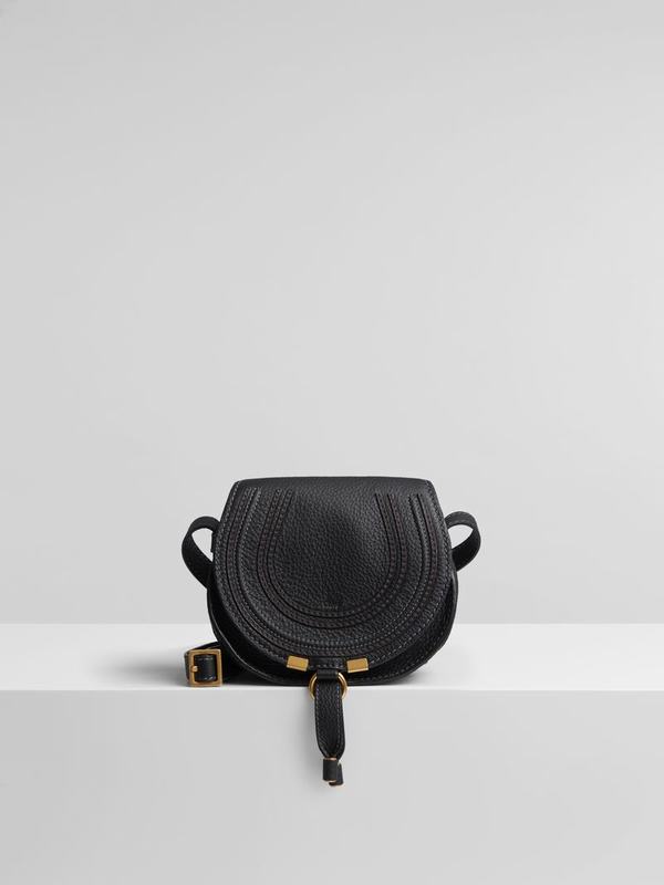 Mini Bolsos Mujer Chloé Marcie Negras Suede PNZH02831